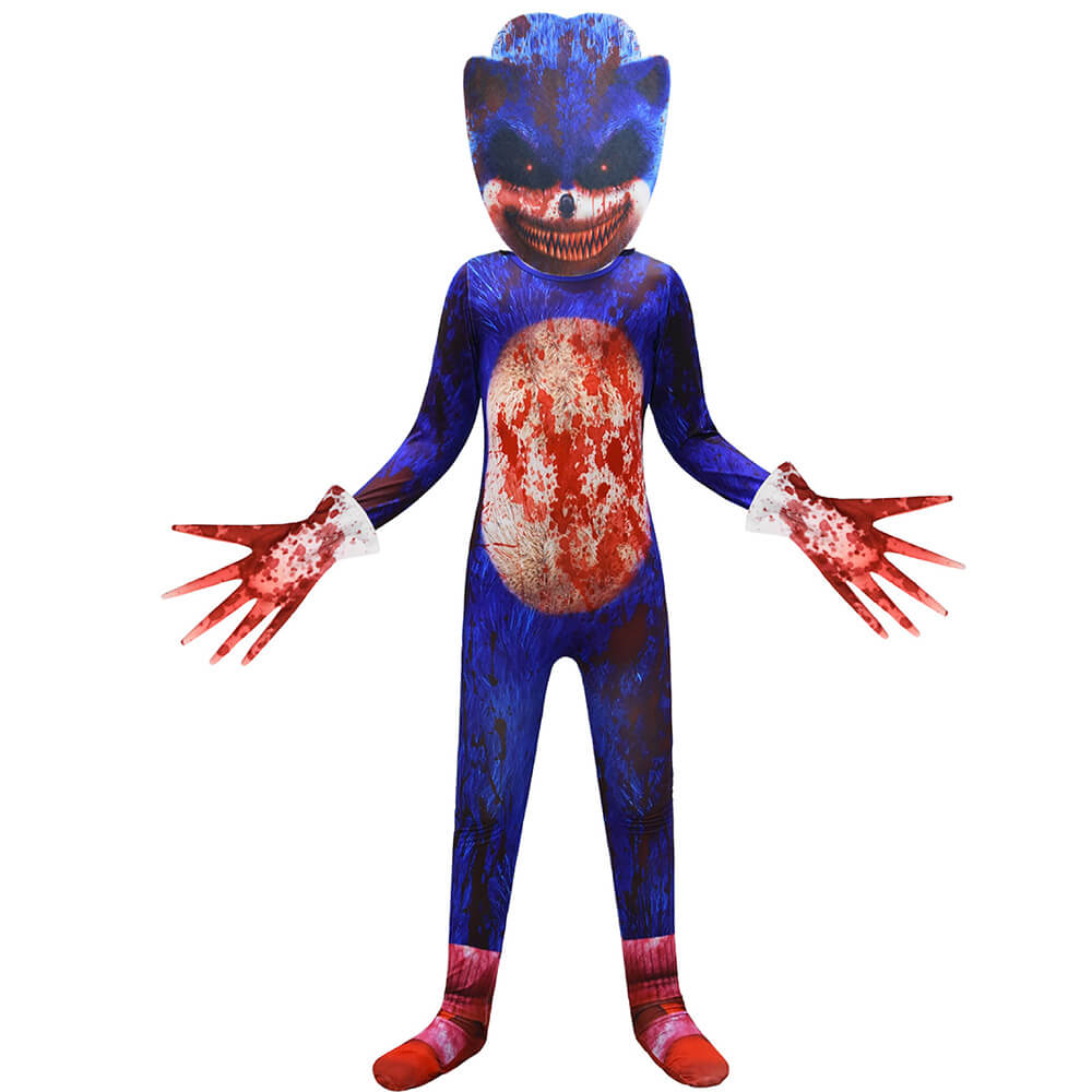 Sonic The Hedgehog Girl Hooded Top With Dress Cosplay Costume Halloween 