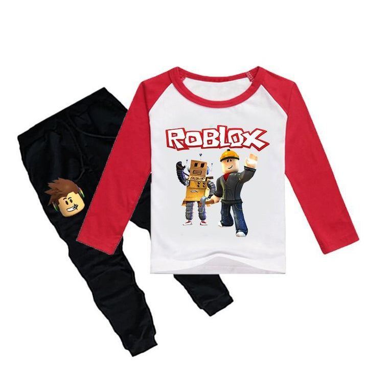 Roblox Mr Robot And Builderman Girls Boys Cotton Top And Sweatpants