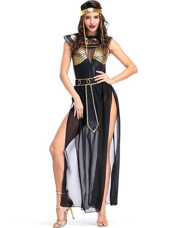 Cleopatra Egyptian Nile Beauty Maxi Dress Halloween Costume