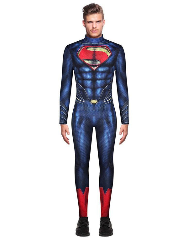 Superman Costume Dc Movie Adult Mens Cosplay Jumpsuit Costume