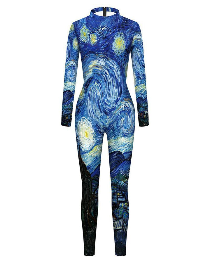 Van Gogh The Starry Night Dance Stage Play Halloween Party Costume - pinkfad