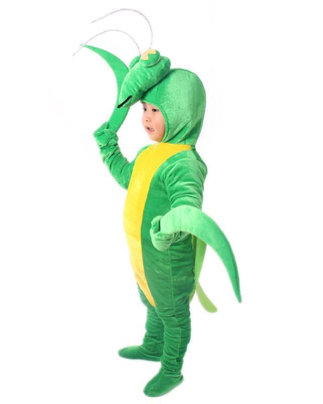 Mantis Pleuche Kids Halloween School Play Jumpsuit Cosplay Costume