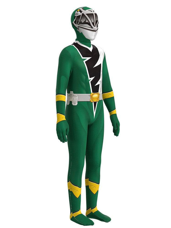 Kids Izzy Dino Fury Green Power Ranger Cosplay Halloween Costume - pinkfad
