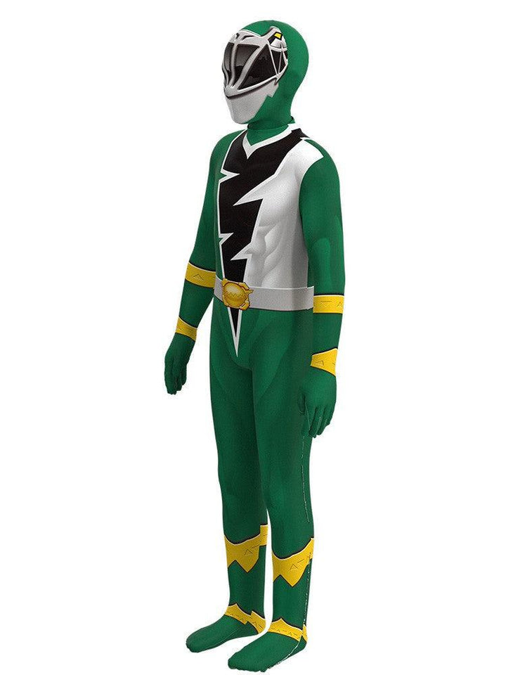 Kids Izzy Dino Fury Green Power Ranger Cosplay Halloween Costume - pinkfad