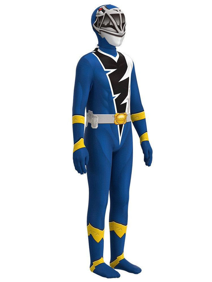 Ollie Akana Dino Fury Blue Power Ranger kids Cosplay Halloween Costume - pinkfad