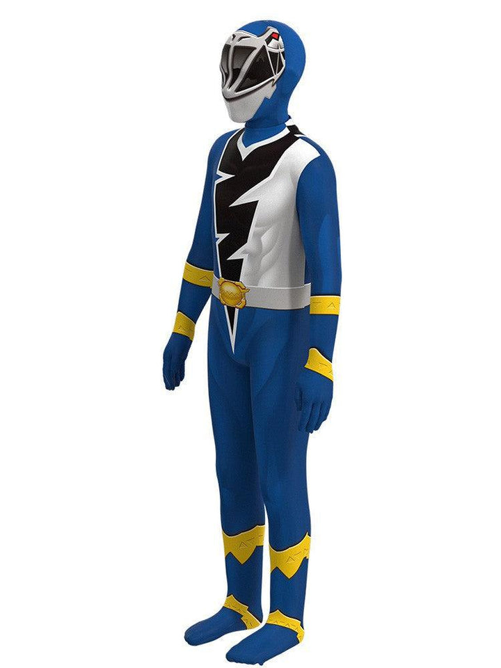 Ollie Akana Dino Fury Blue Power Ranger kids Cosplay Halloween Costume - pinkfad
