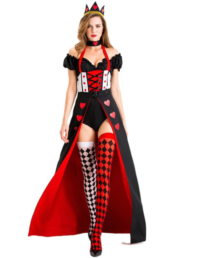 Queen Of Hearts Wonderland Womens Halloween Cosplay Party Costume