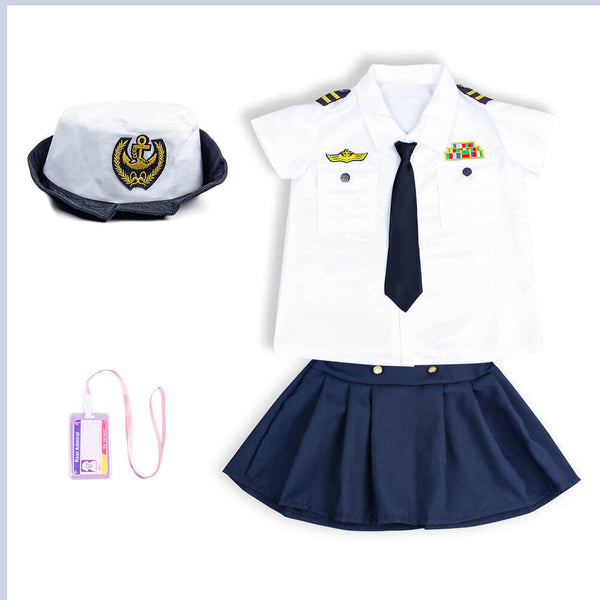Child Sailor Girls Navy Uniform Halloween Cosplay School Play Costume