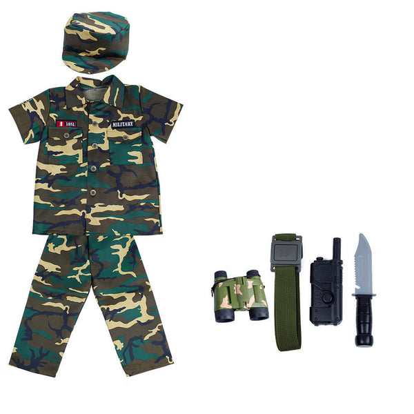 Child Training Camouflage Uniform Kids Fatigues Halloween Costume