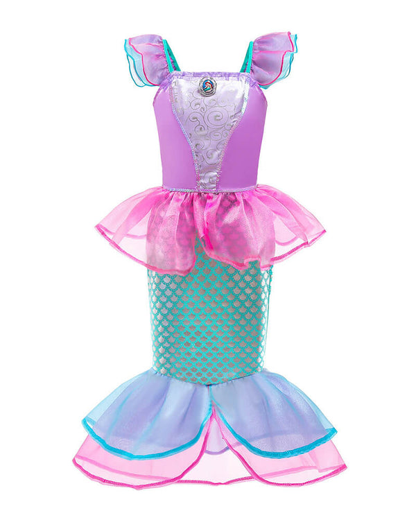 Girls Little Mermaid Birthday Holiday Cosplay Party Halloween Costume
