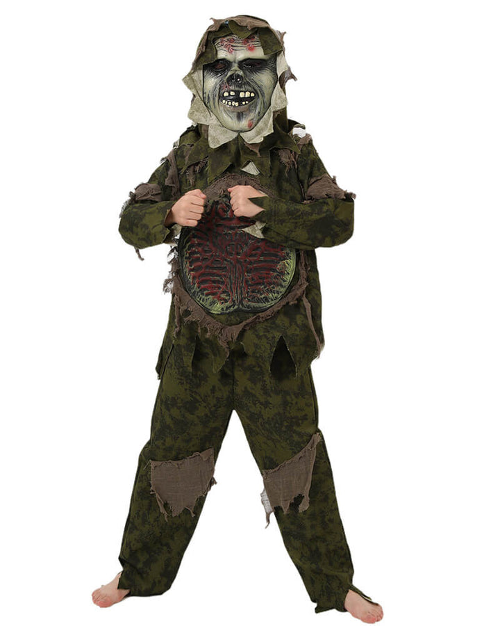Boys Scary Creature Swamp Monster Kids Halloween Cosplay Costume