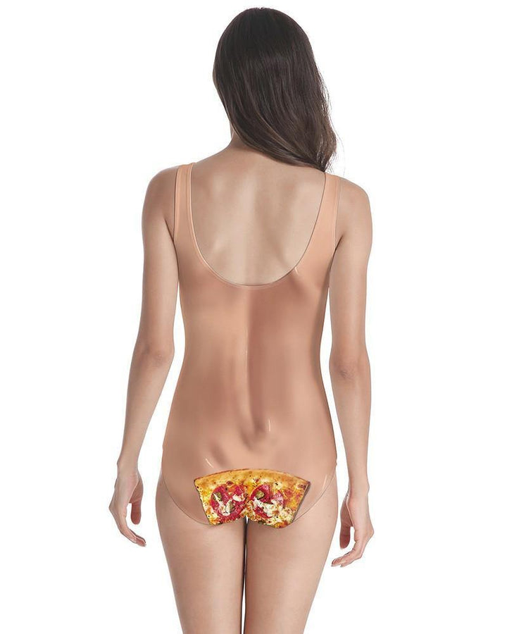 Pizza And All Skin Print One Piece Swimsuit Monokini - pinkfad